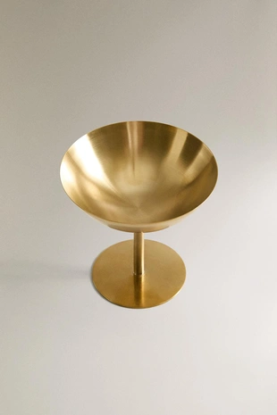 Высокий золотой металлический бокал для вина- Заказать в России