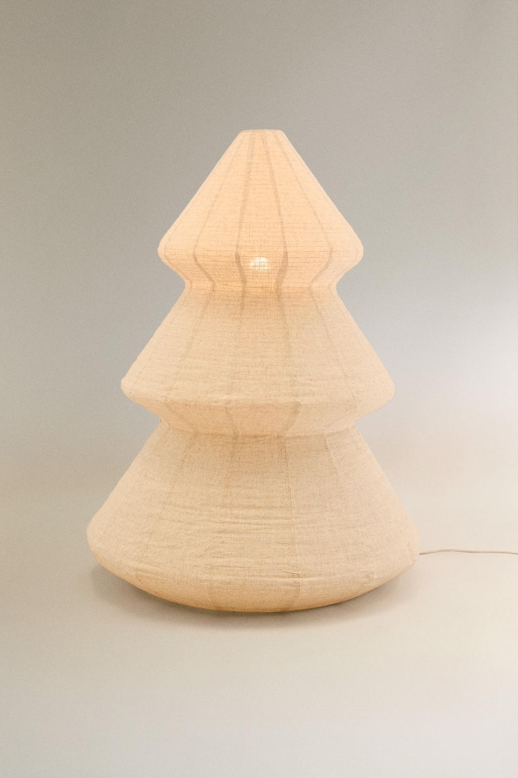 Лампа в виде новогодней елки из льна (150 см)