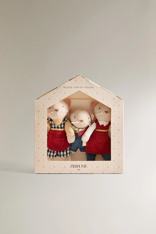 Набор мягких игрушек семья кошек для детей (набор из 3 шт.)- Заказать в России