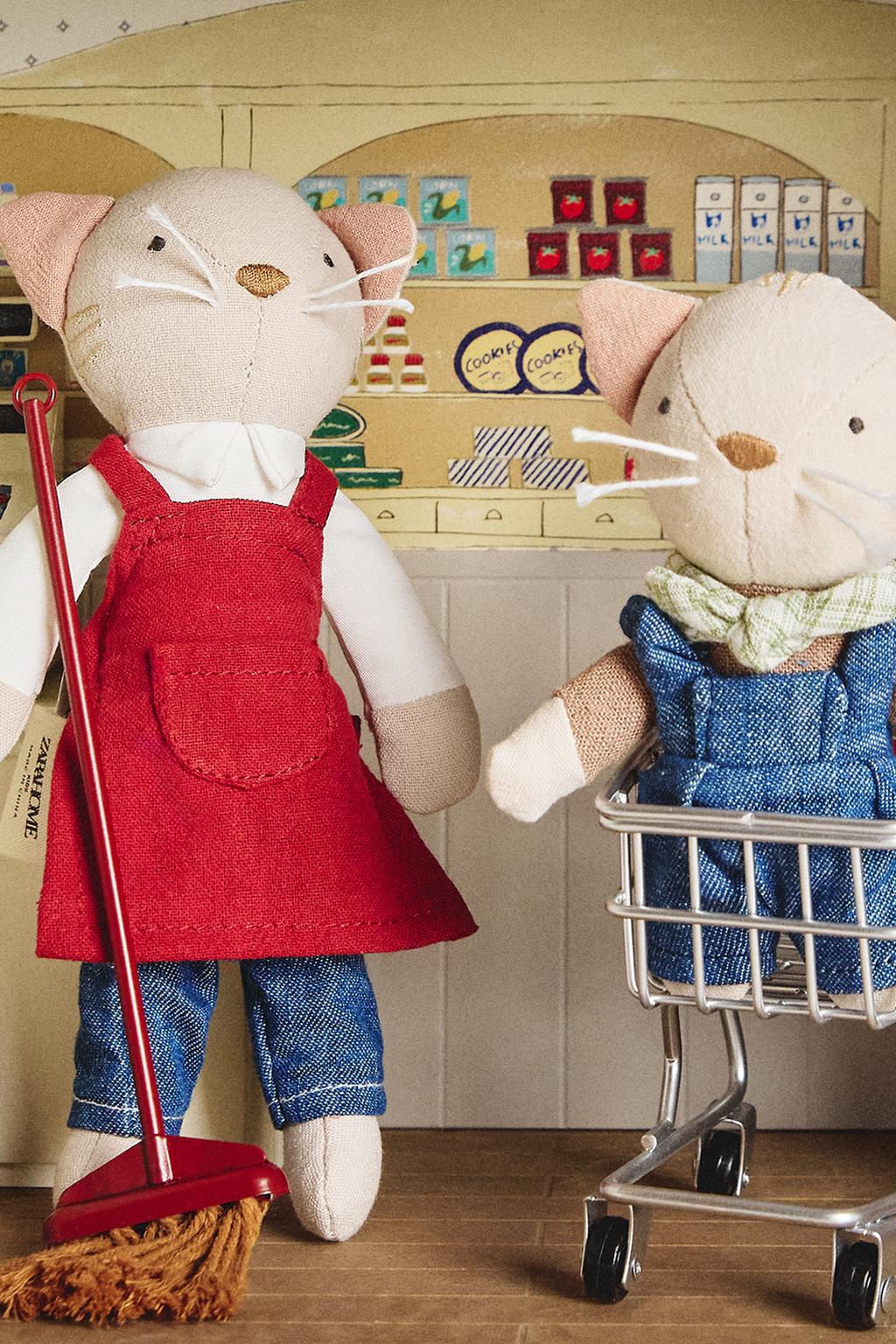 Набор мягких игрушек семья кошек для детей (набор из 3 шт.)