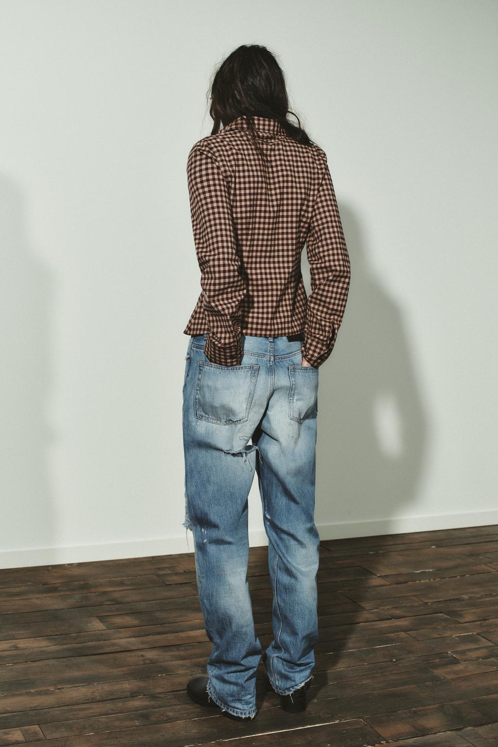 ПРИТАЛЕННАЯ РУБАШКА В КЛЕТКУ