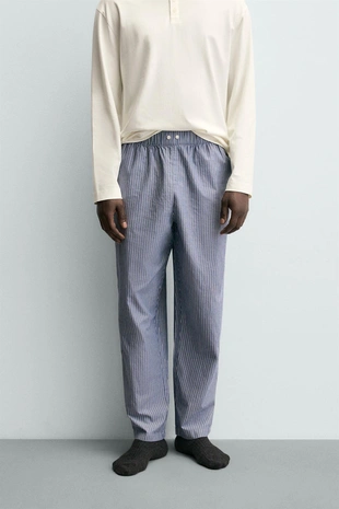 Контрастная пижама из струящейся ткани- Заказать в России