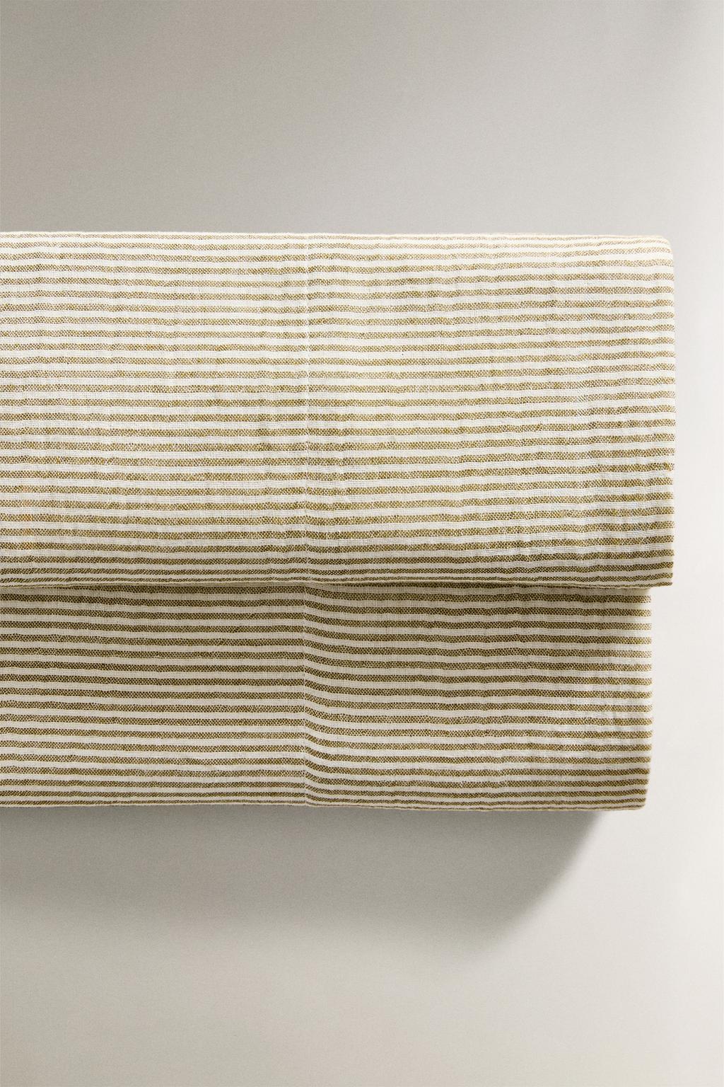 Детский простынь из муслина в полоску