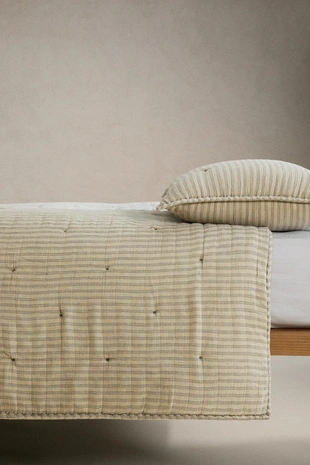 Детское хлопковое одеяло с тонкими полосками- Заказать в России