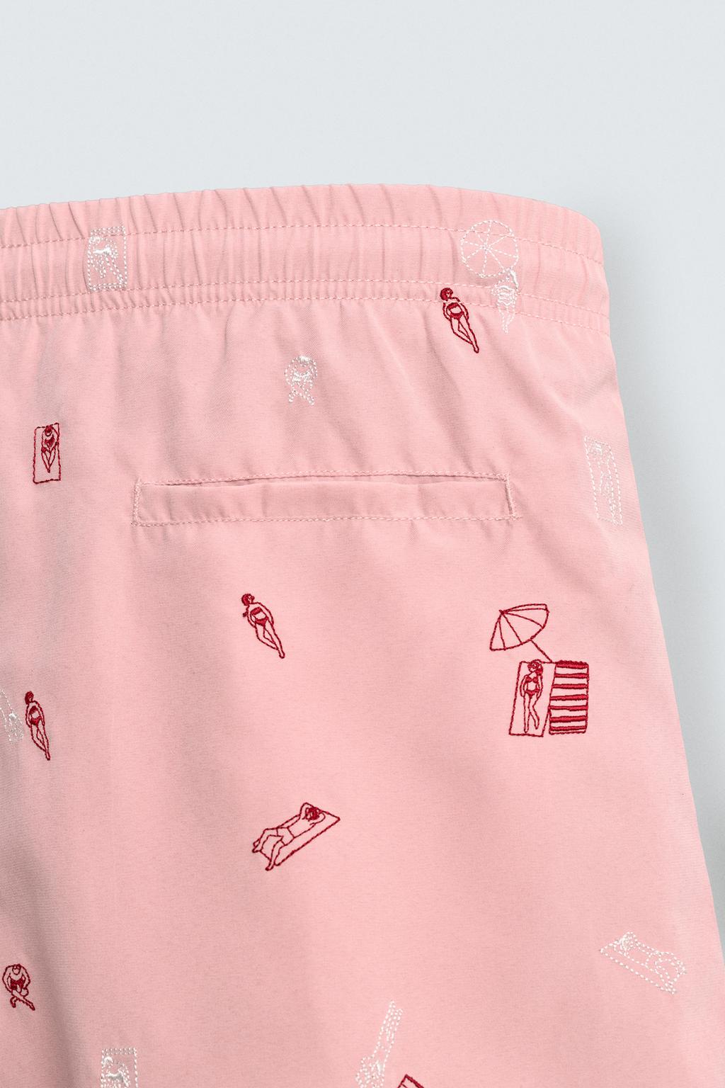 Плавки с комбинированной вышивкой