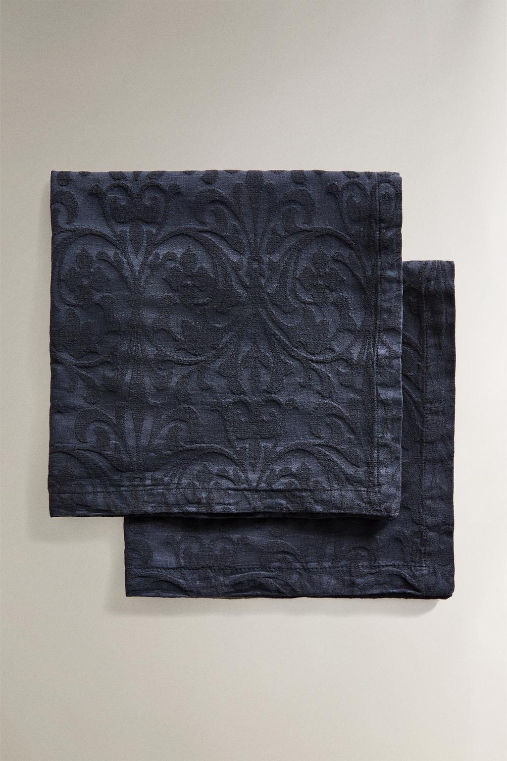 Набор цветочных салфеток из джаккарда (набор из 2)