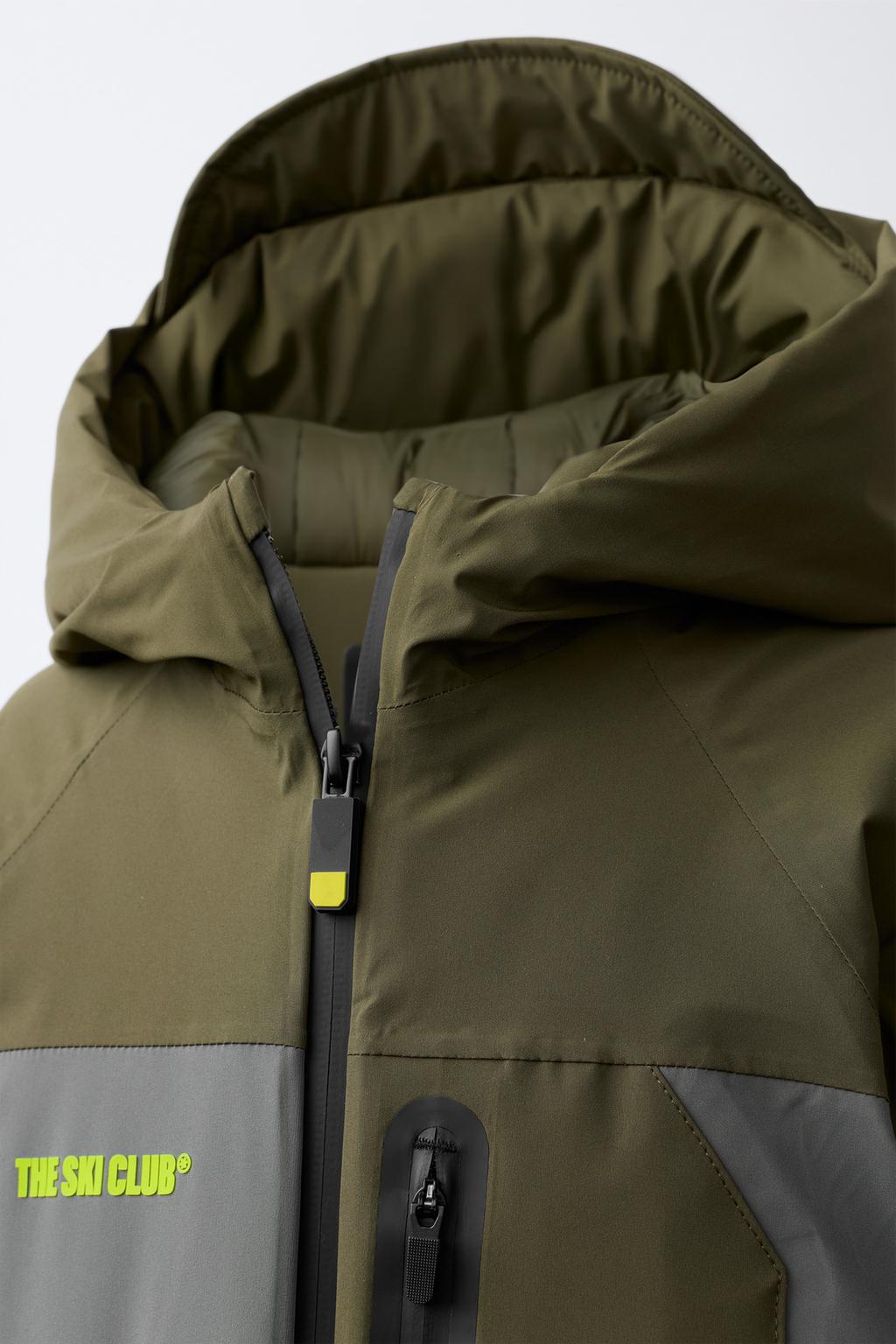 COLOUR BLOCK HOODED WATERPROOF AND WINDPROOF JACKET RECCO® SYSTEM SKI COLLECTION