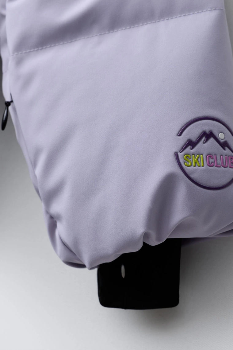 Комбинезон-джампер с отстегивающейся капюшоном из пуховика 80% пуха и 20% пера