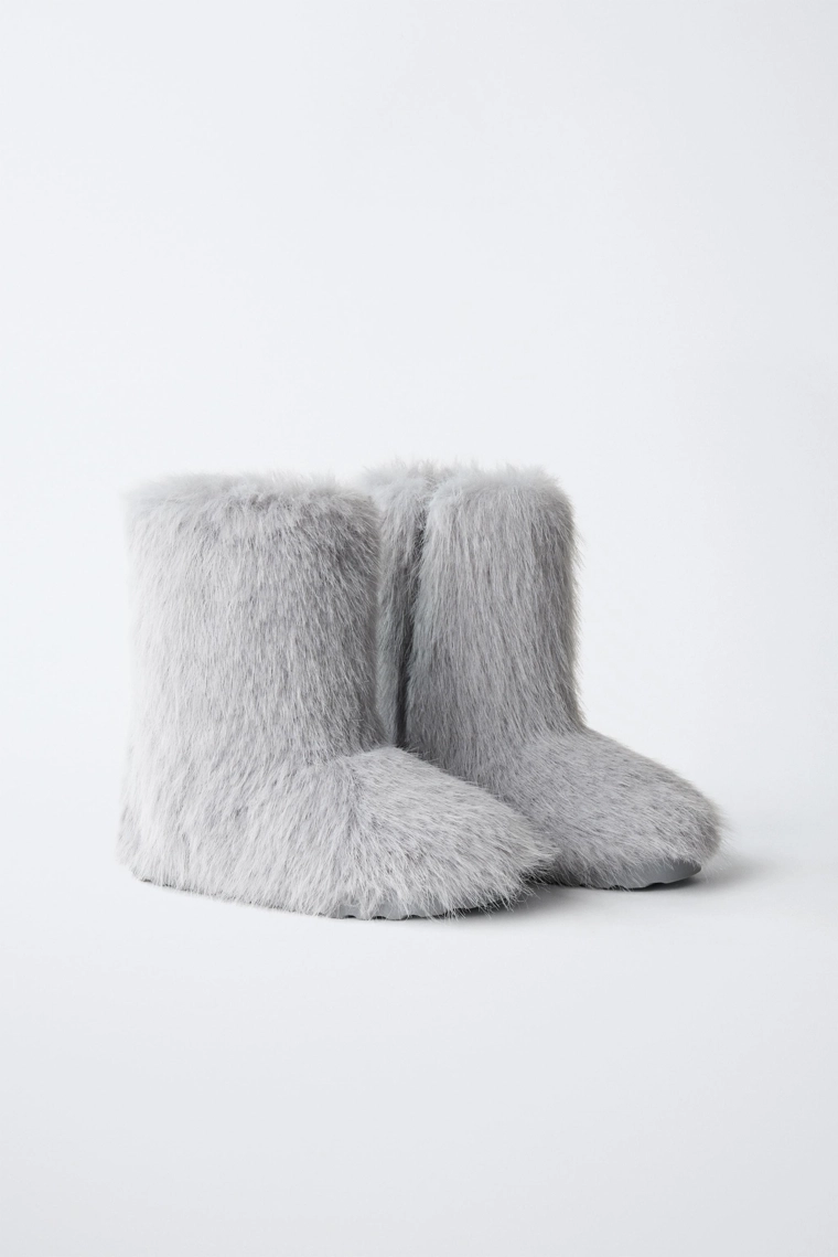 Снежные ботинки с искусственным мехом