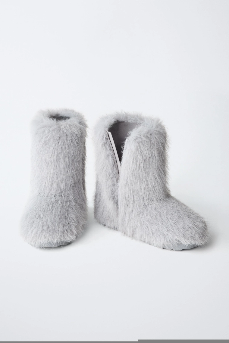 Снежные ботинки с искусственным мехом