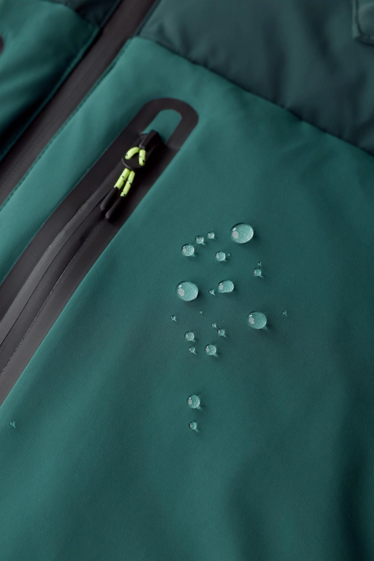 Пуховик с ветрозащитой и водонепроницаемой расцветкой из пуха с капюшоном с системой recco® для коллекции лыжной одежды