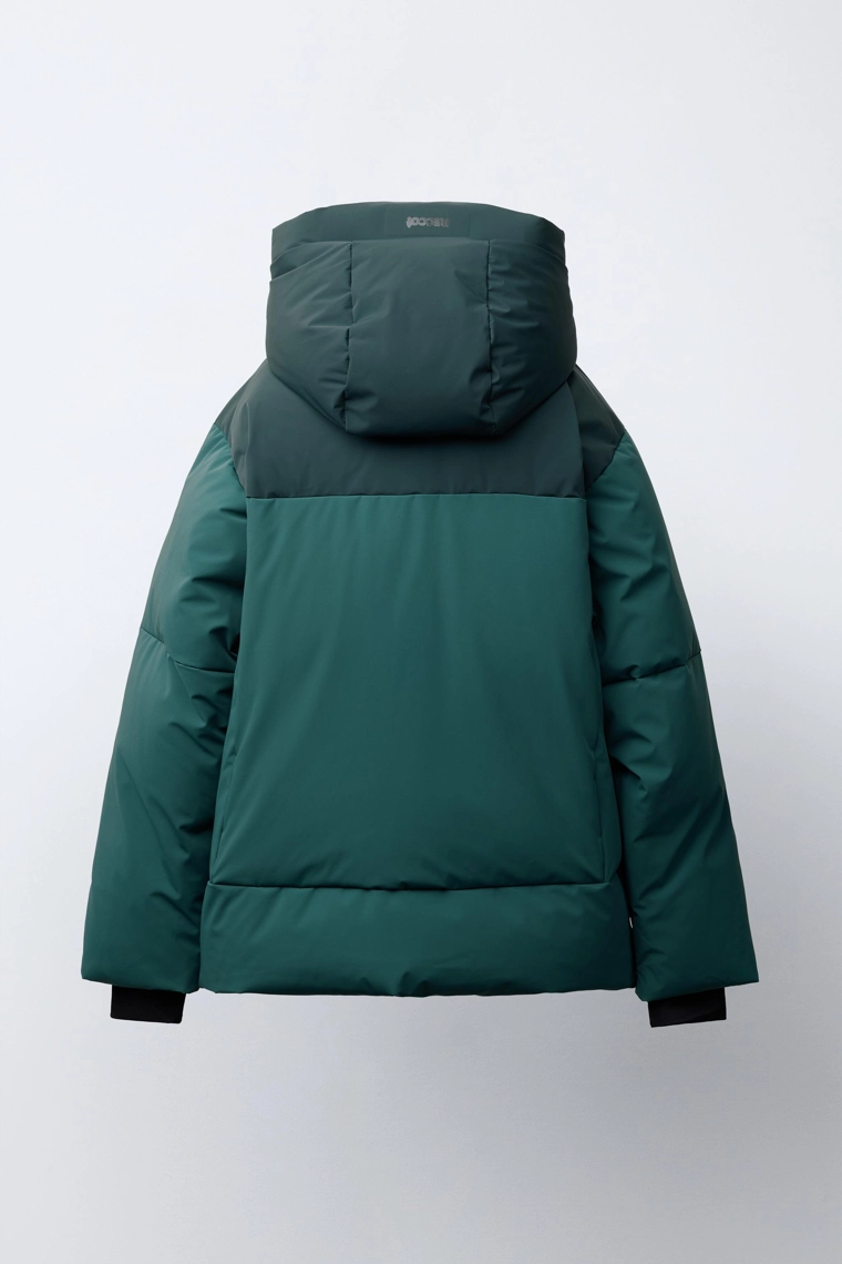 Пуховик с ветрозащитой и водонепроницаемой расцветкой из пуха с капюшоном с системой recco® для коллекции лыжной одежды