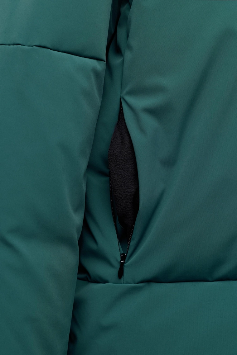 Пуховик с ветрозащитой и водонепроницаемой расцветкой из пуха с капюшоном с системой recco® для коллекции лыжной одежды