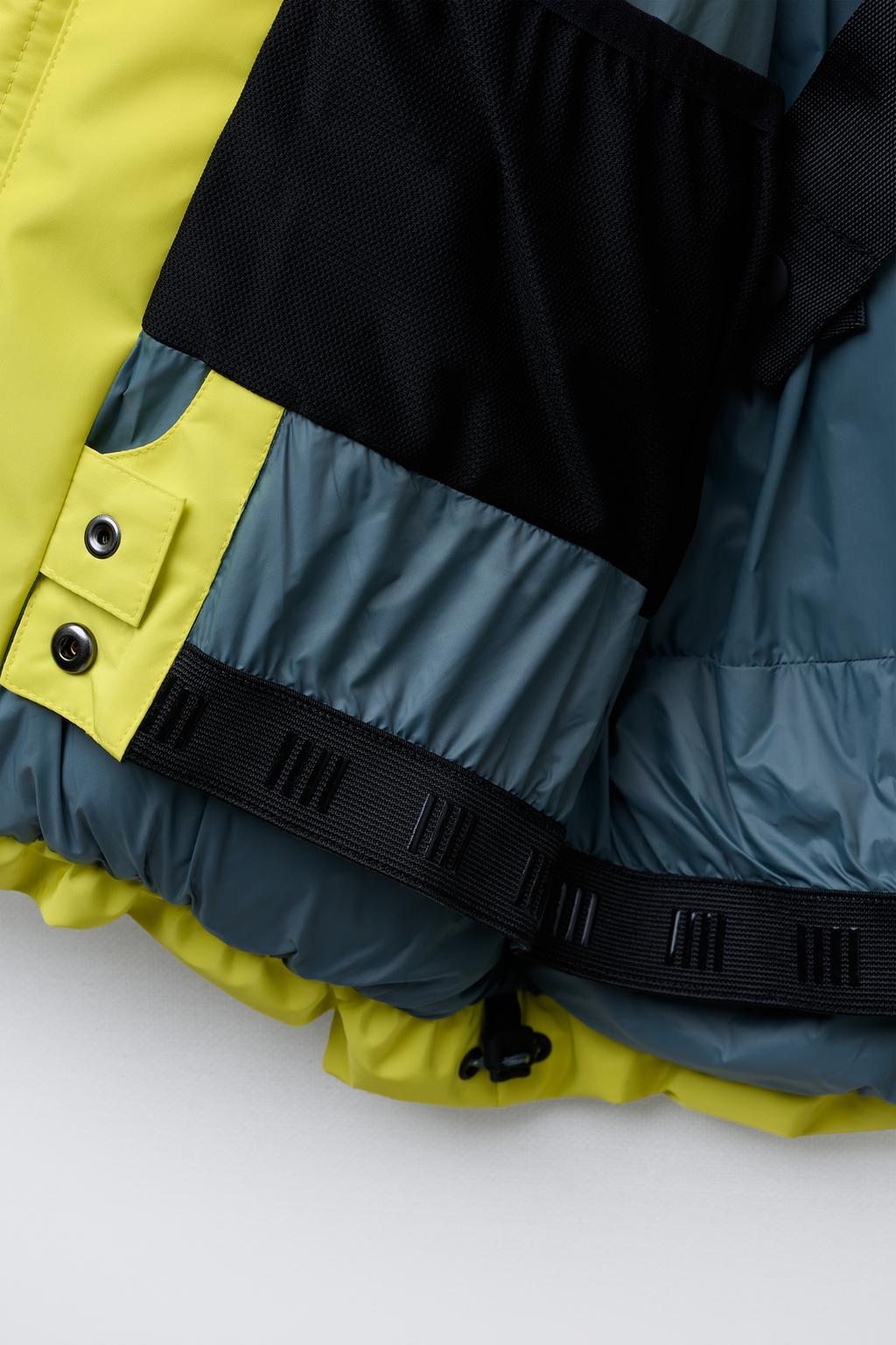 DOWN FEATHER JACKET WITH DETACHABLE HOODIE, WATER-RESISTANT AND WINDPROOF RECCO® SYSTEM SKI COLLECTION