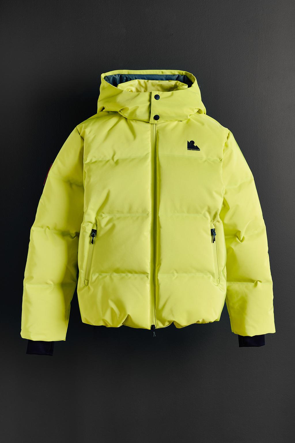 DOWN FEATHER JACKET WITH DETACHABLE HOODIE, WATER-RESISTANT AND WINDPROOF RECCO® SYSTEM SKI COLLECTION