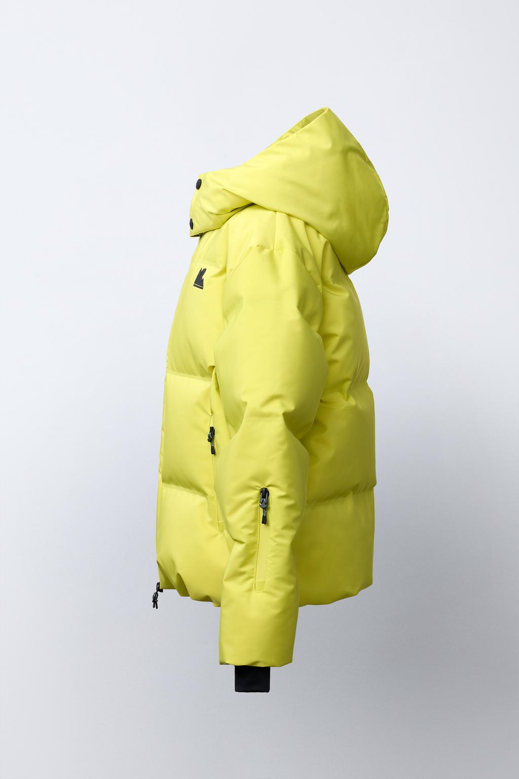 DOWN FEATHER JACKET WITH DETACHABLE HOODIE, WATER-RESISTANT AND WINDPROOF RECCO® SYSTEM SKI COLLECTION