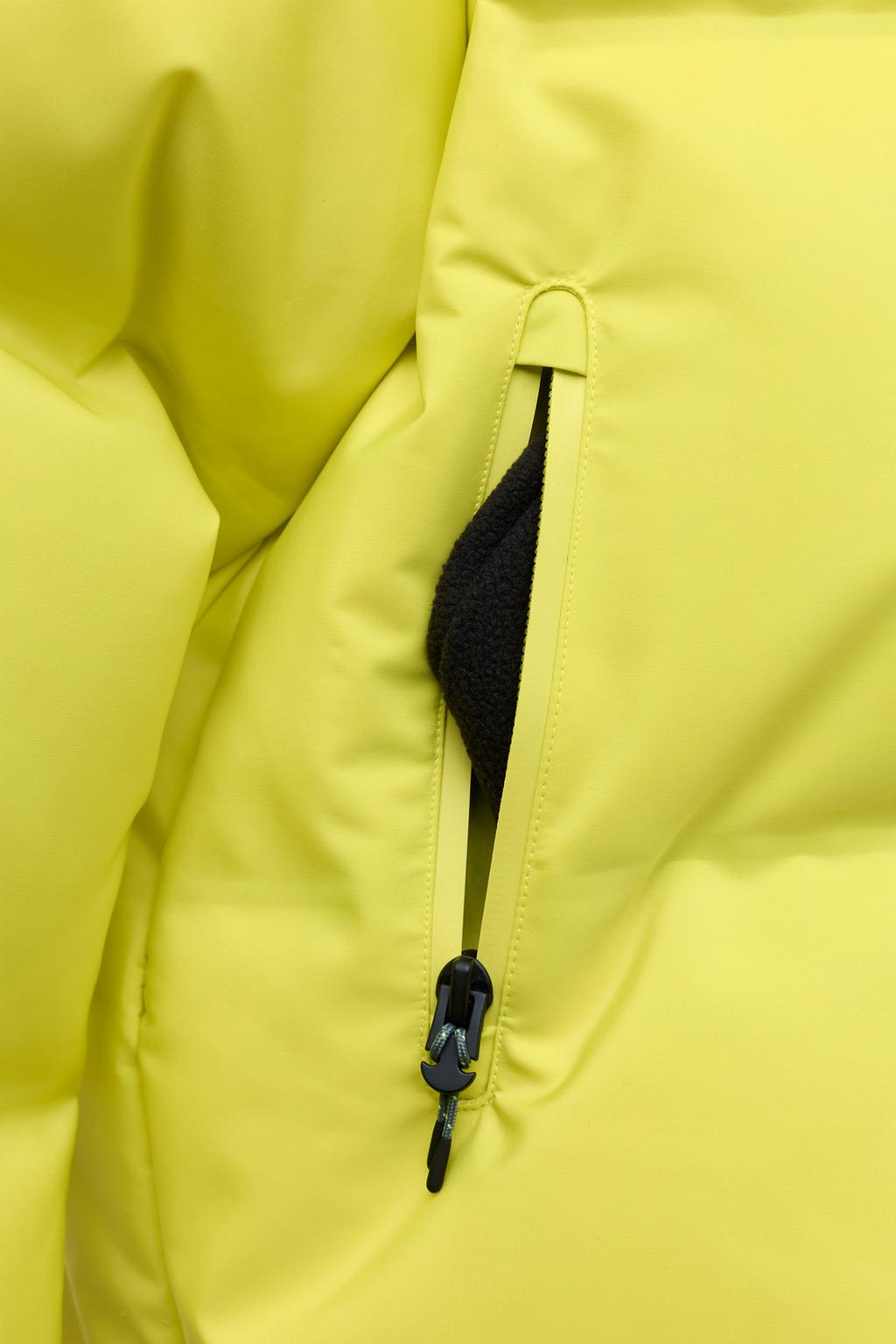 DOWN FEATHER JACKET WITH DETACHABLE HOODIE, WATER-RESISTANT AND WINDPROOF RECCO® SYSTEM SKI COLLECTION
