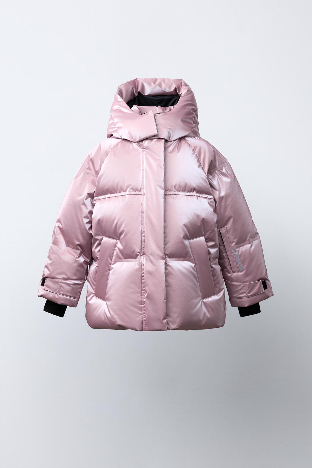WATER-RESISTANT AND WINDPROOF METALLIC DOWN FEATHER PUFFER JACKET RECCO® SYSTEM SKI COLLECTION