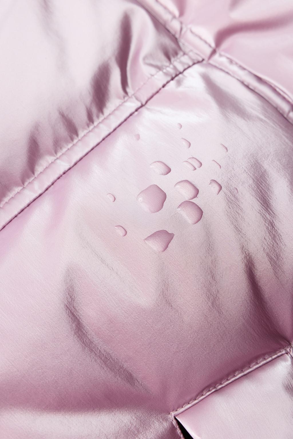 WATER-RESISTANT AND WINDPROOF METALLIC DOWN FEATHER PUFFER JACKET RECCO® SYSTEM SKI COLLECTION