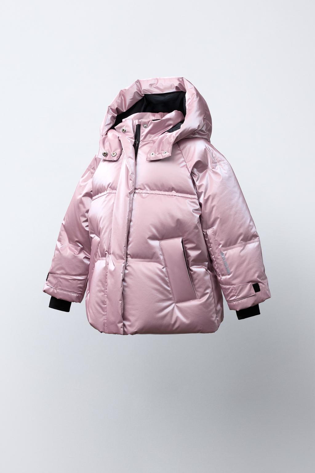 WATER-RESISTANT AND WINDPROOF METALLIC DOWN FEATHER PUFFER JACKET RECCO® SYSTEM SKI COLLECTION