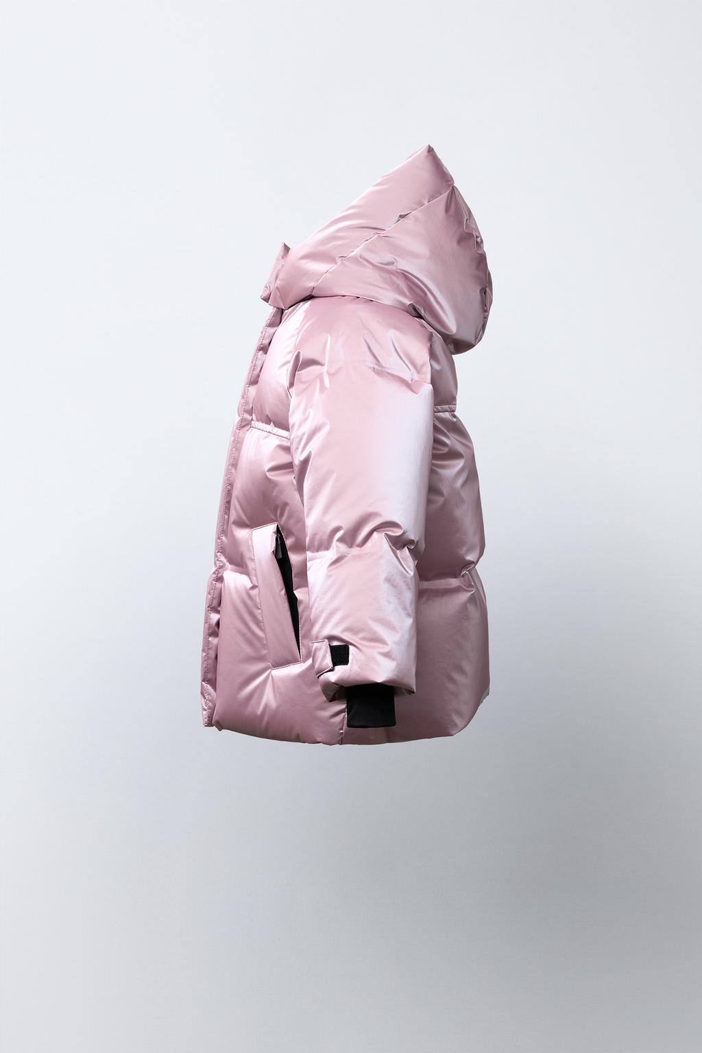 WATER-RESISTANT AND WINDPROOF METALLIC DOWN FEATHER PUFFER JACKET RECCO® SYSTEM SKI COLLECTION