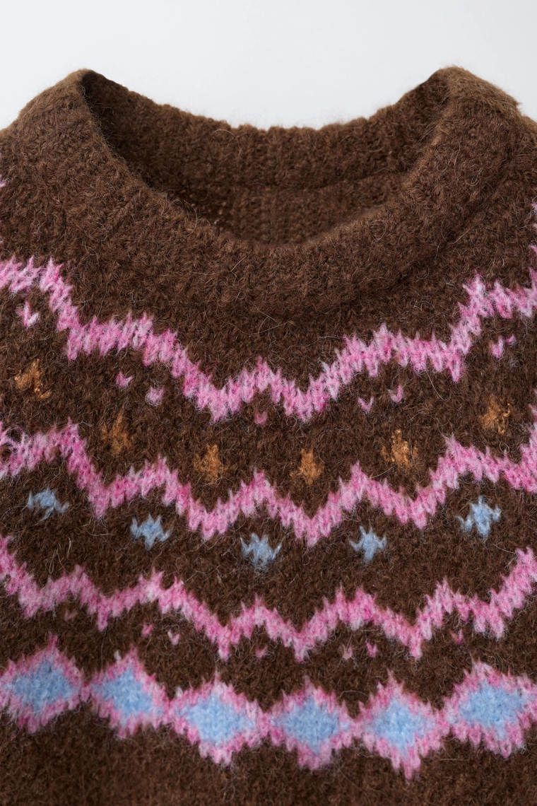 Джемпер с жаккардовым узором