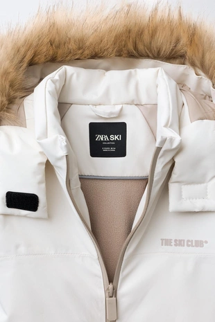 LONG FAUX FUR HOODIE WATER-RESISTANT AND WINDPROOF RECCO® SYSTEM SKI COLLECTION- Заказать в России