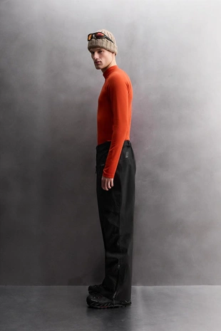 Компрессионная футболка для катания на лыжах с воротником на молнии- Заказать в России