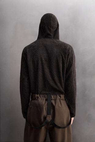 Флисовая толстовка SKI с капюшоном и текстурой- Заказать в России