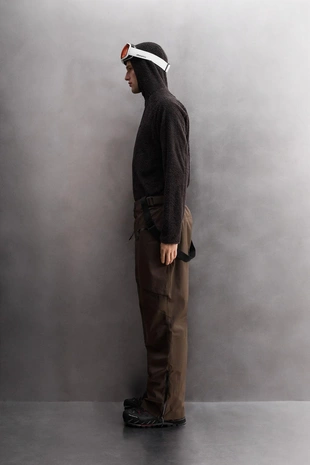 Флисовая толстовка SKI с капюшоном и текстурой- Заказать в России