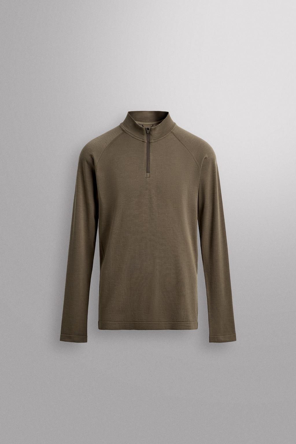 КОМПРЕССИОННАЯ ФУТБОЛКА ДЛЯ КАТАНИЯ НА ЛЫЖАХ С ВОРОТНИКОМ НА МОЛНИИ