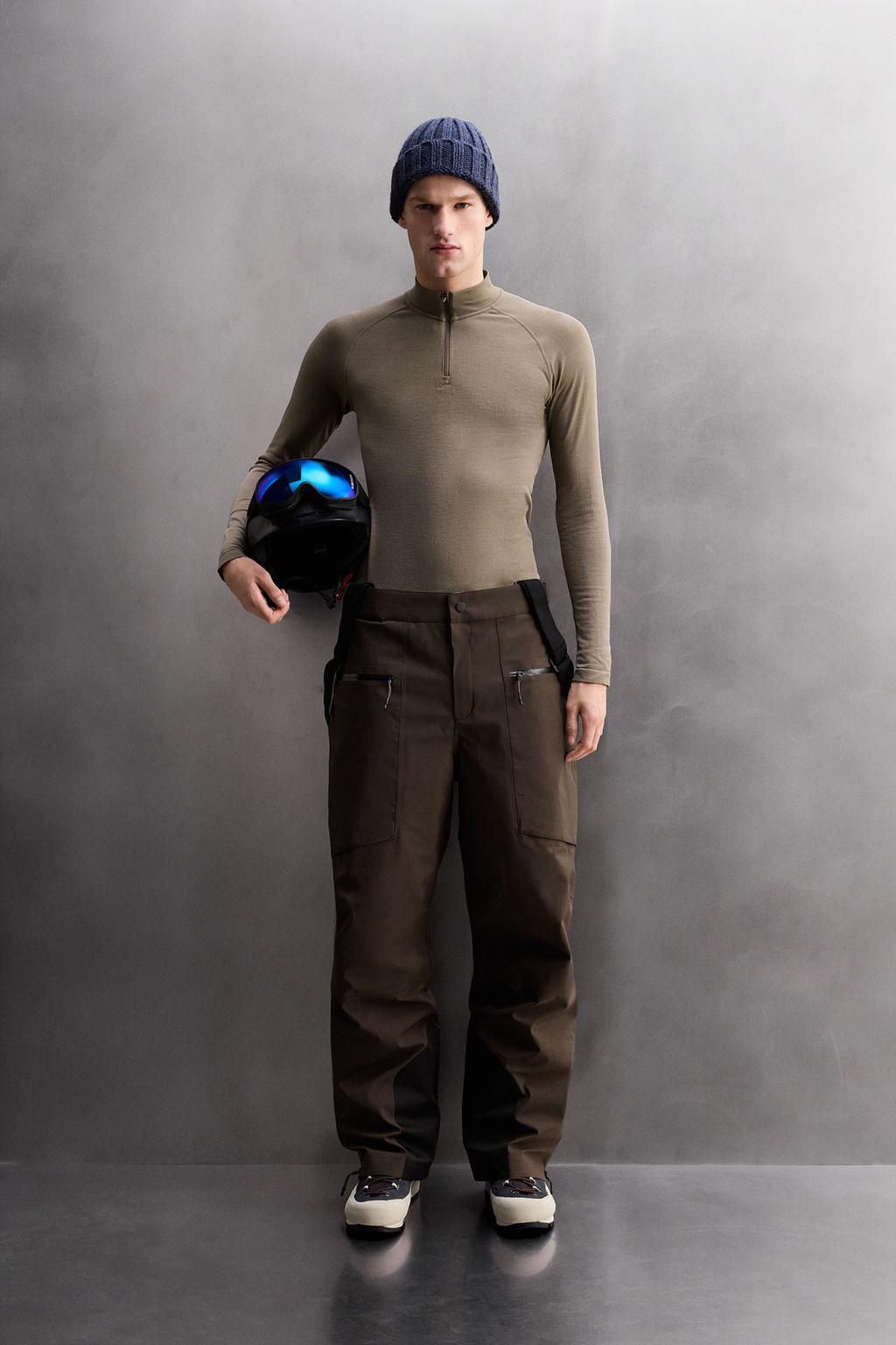 КОМПРЕССИОННАЯ ФУТБОЛКА ДЛЯ КАТАНИЯ НА ЛЫЖАХ С ВОРОТНИКОМ НА МОЛНИИ