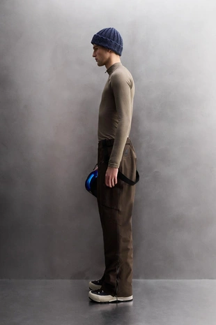 Компрессионная футболка для катания на лыжах с воротником на молнии