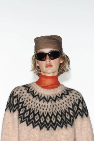 Свитер из альпаки с жаккардовым узором — SKI COLLECTION- Заказать в России