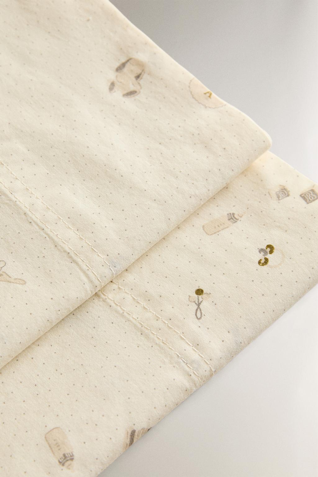 Набор простыней для мини-детской кроватки с рисунком