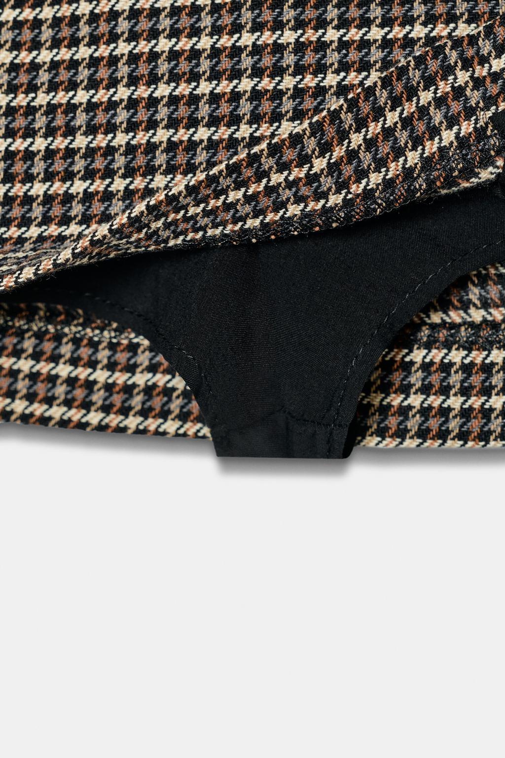 ЮБКА-ШОРТЫ «ГУСИНАЯ ЛАПКА» С РЕМНЕМ