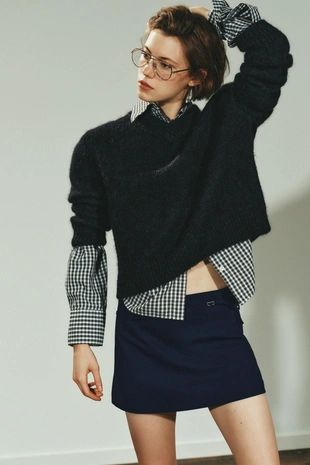 Юбка-шорты с ремнем- Заказать в России