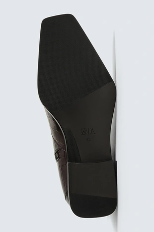 Кожаные сапоги с тиснением под кожу крокодила- Заказать в России