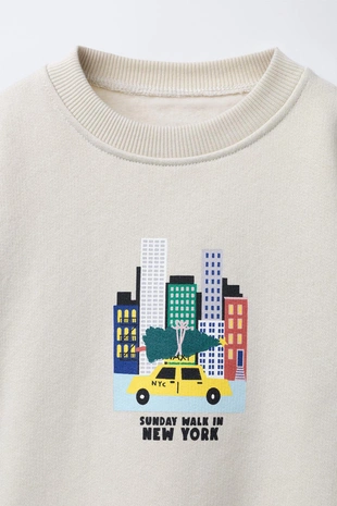 Толстовка с принтом «город нью-йорк»- Заказать в России