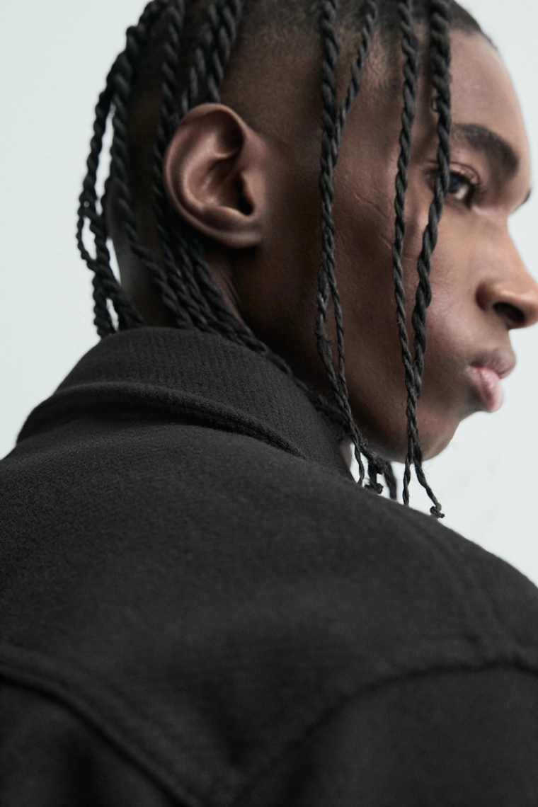 Куртка-рубашка из водоотталкивающего твила с текстурой