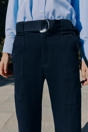 Брюки карго с поясом- Заказать в России