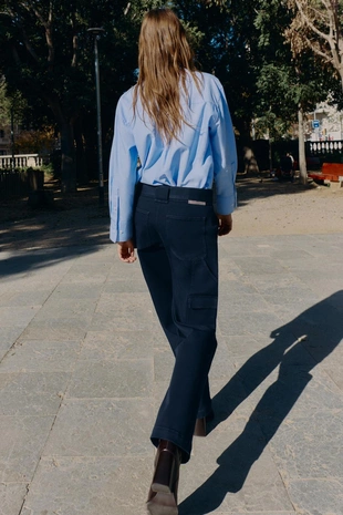 Брюки карго с поясом- Заказать в России