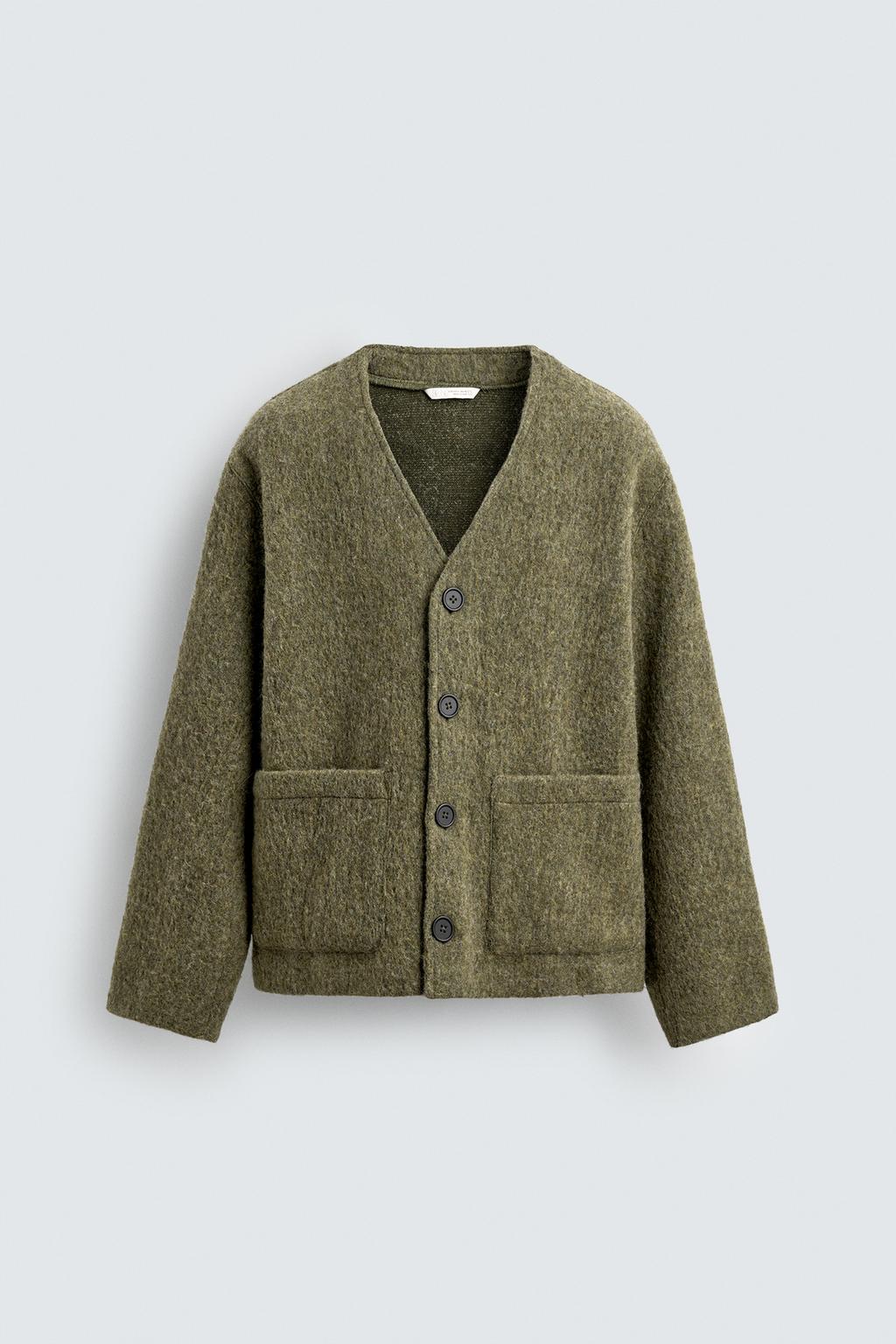 КАРДИГАН RELAXED FIT ИЗ ТЕКСТУРИРОВАННОЙ ТКАНИ