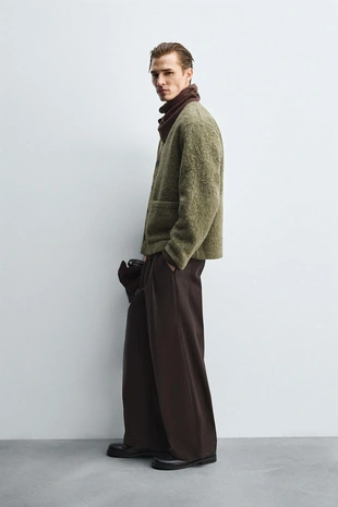 Кардиган RELAXED FIT из текстурированной ткани