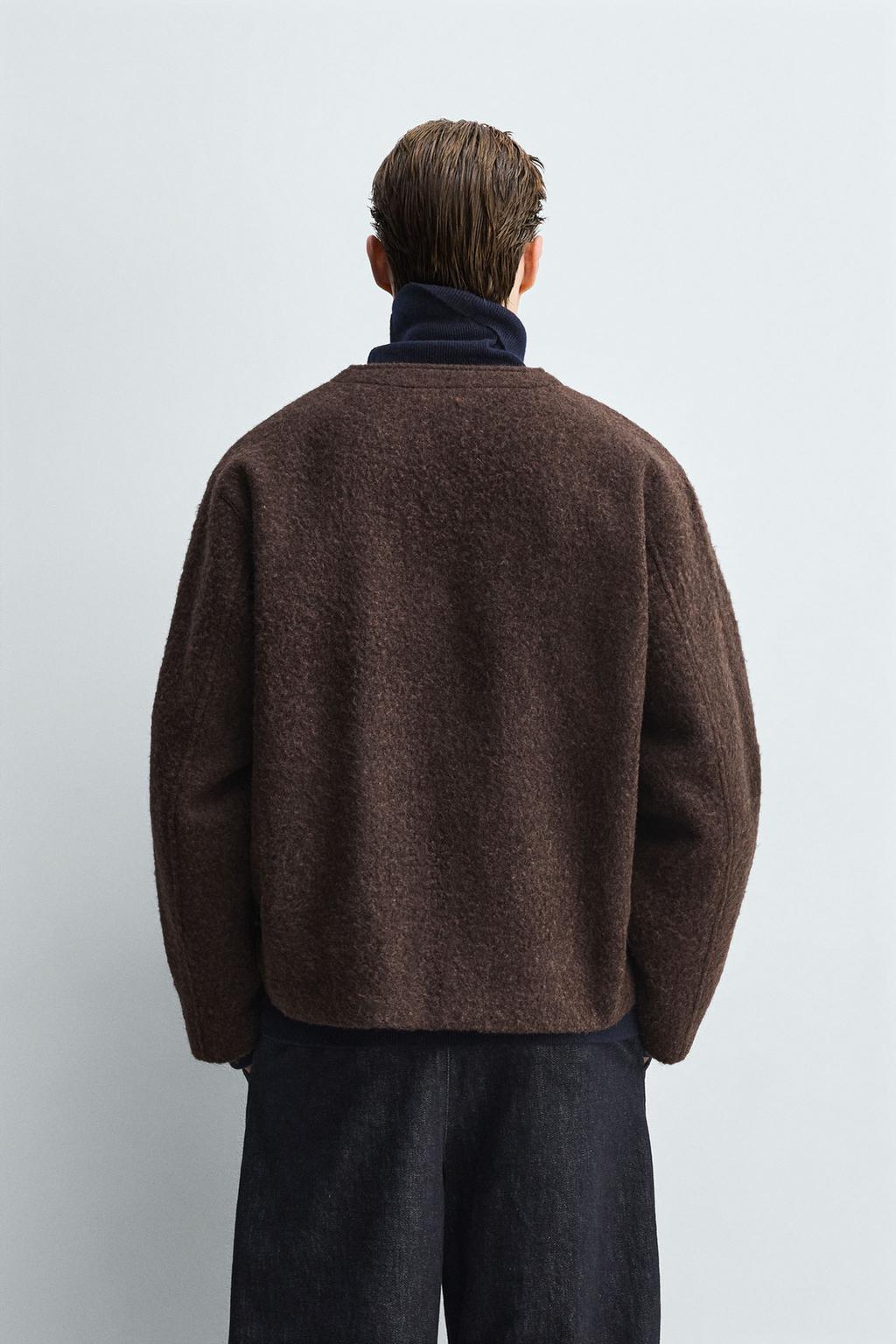 КАРДИГАН RELAXED FIT ИЗ ТКАННОГО МАТЕРИАЛА