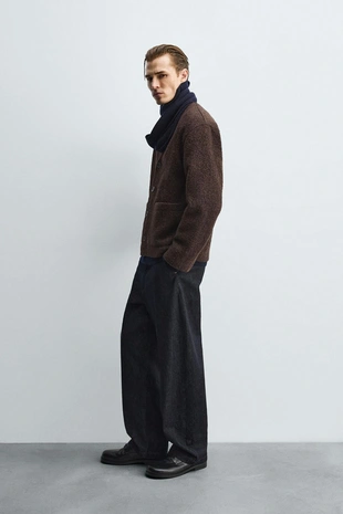 Кардиган RELAXED FIT из тканного материала- Заказать в России