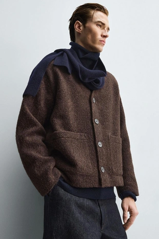 Кардиган RELAXED FIT из тканного материала- Заказать в России