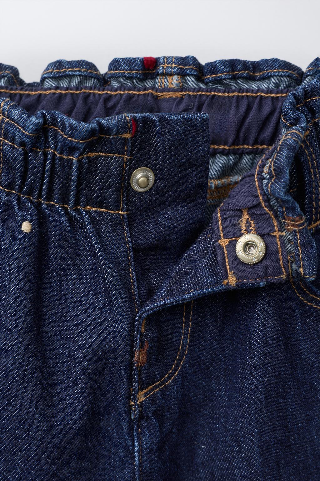 ДЖИНСЫ-КЮЛОТЫ С ВЫШИВКОЙ В ВИДЕ СОБАКИ