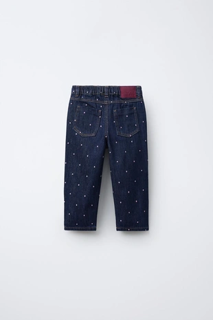 Джинсы MOM FIT с вышивкой- Заказать в России