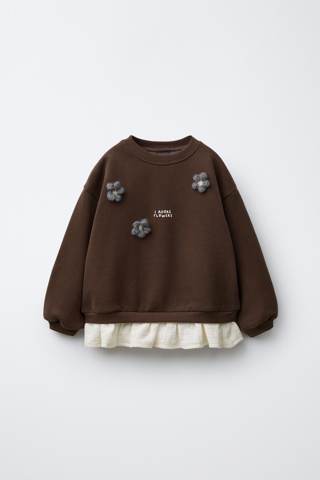 ТОЛСТОВКА С ЦВЕТОЧНЫМИ ВСТАВКАМИ